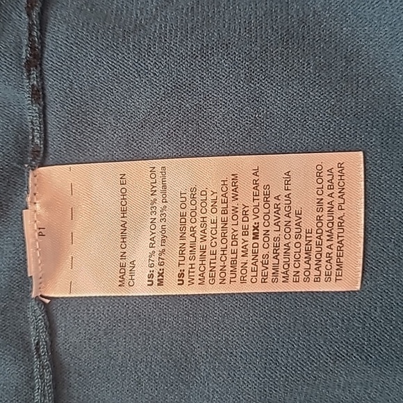 Chico's Sweater Women's sz 1/M Green/Black Abstract Mock Neck Lightweigh Sweater - Picture 5 of 9